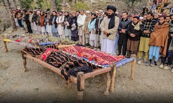 Bajaur: Funeral Held for Four Brothers Killed by Afghan Mortar Shells