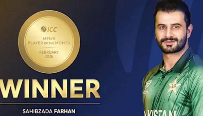 Farhan Named ICC Player of the Month