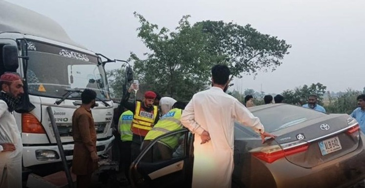 Two Killed as Car Crashes into Truck Near Dinga