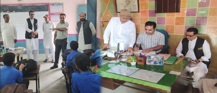 CM Monitoring Team, Divisional Director Visit Government Elementary School Chakori Bakho