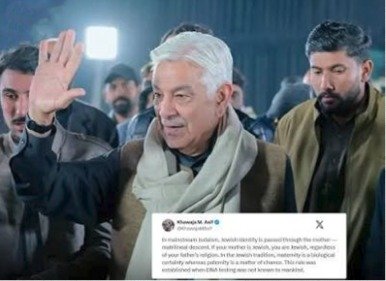 Khawaja Asif Says Jewish Identity Is Determined Through Maternal Lineage