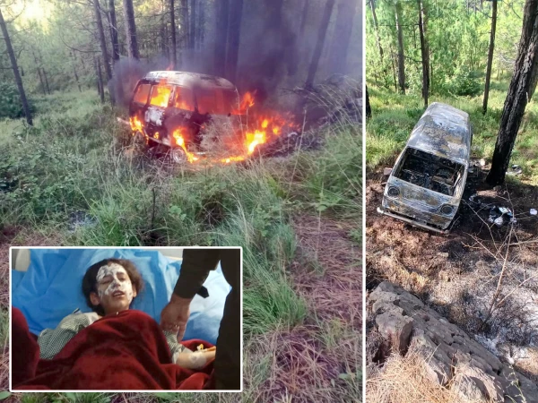 Murree School Van Falls into Ravine, 11 Children Injured After Vehicle Catches Fire
