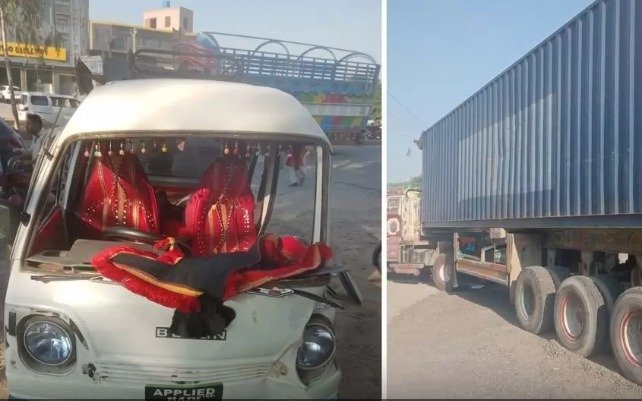 Kharian: School Van Collides with Heavy Truck; 8 Injured, Including 7 Children